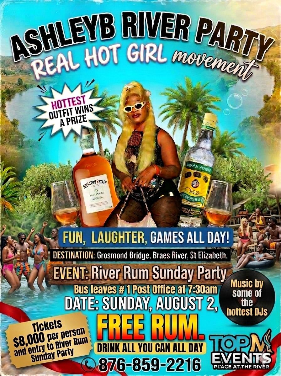 Ashley B River Rum Trip promoter artwork