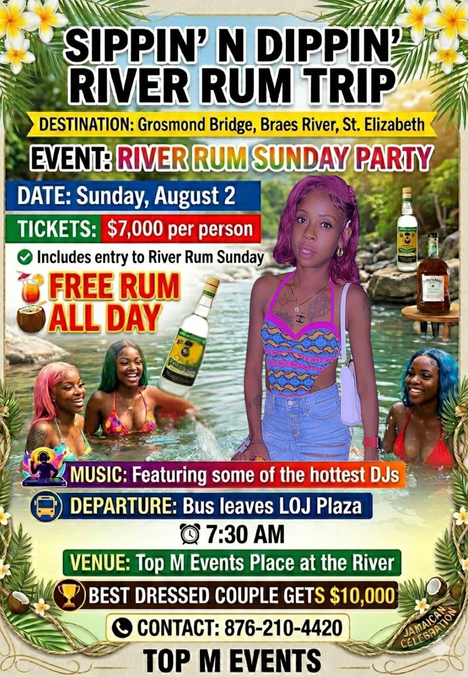 Kanairy River Rum Trip promoter artwork
