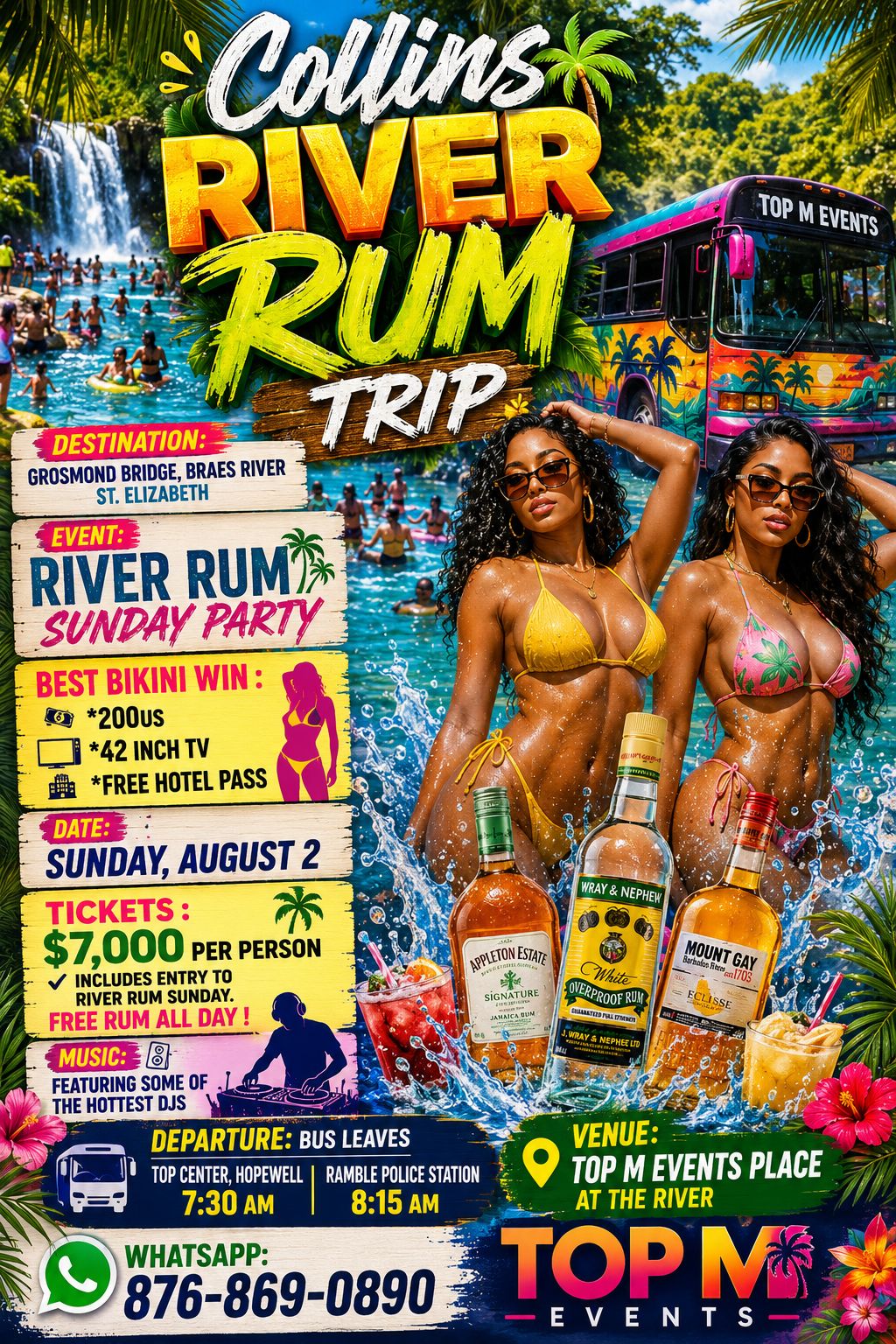 Collins River Rum Trip promoter artwork