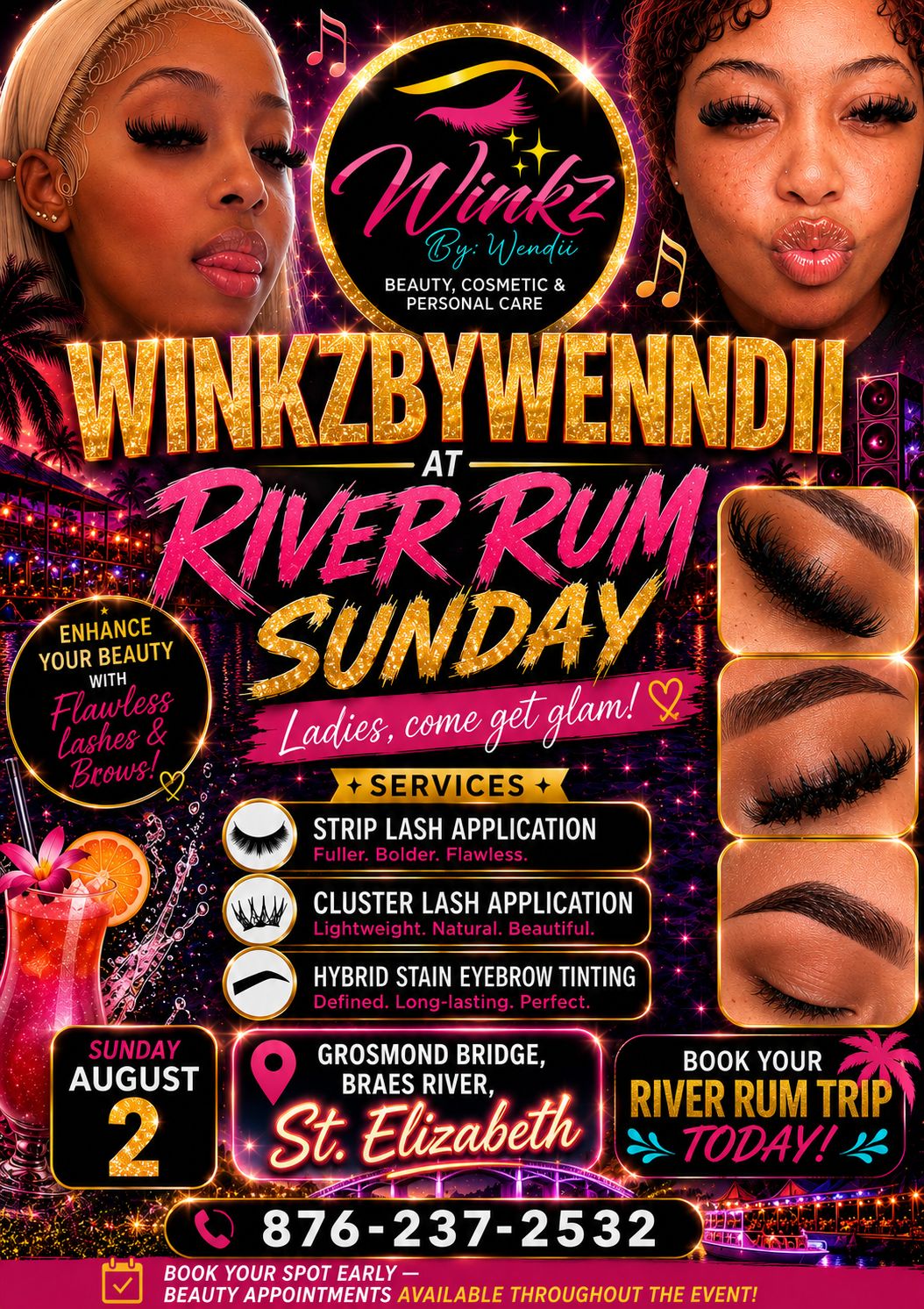 Winkz By Wenndii River Rum Trip promoter artwork